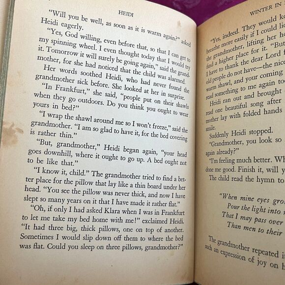 1955 Vintage Book: Heidi by Johanna Spyri. Illustrated by Janet Smalley - Picture 7 of 11